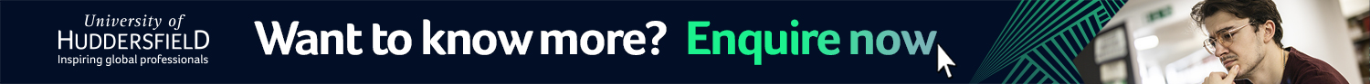 A web banner which you can click on to go to the Distance Learning Enquiry Form to ask a question or opt-in to receive further information.