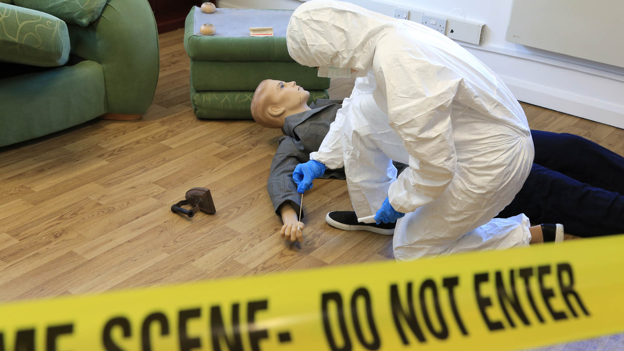 Image of a staged crime scene